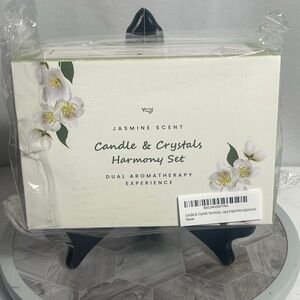 Yoji Jasmine Candle & Crystals Harmony Set Soy Aromatherapy Gift New